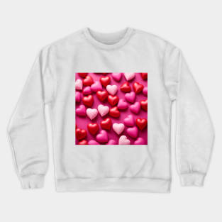 celebrating Valentines day, random floating love hearts Crewneck Sweatshirt